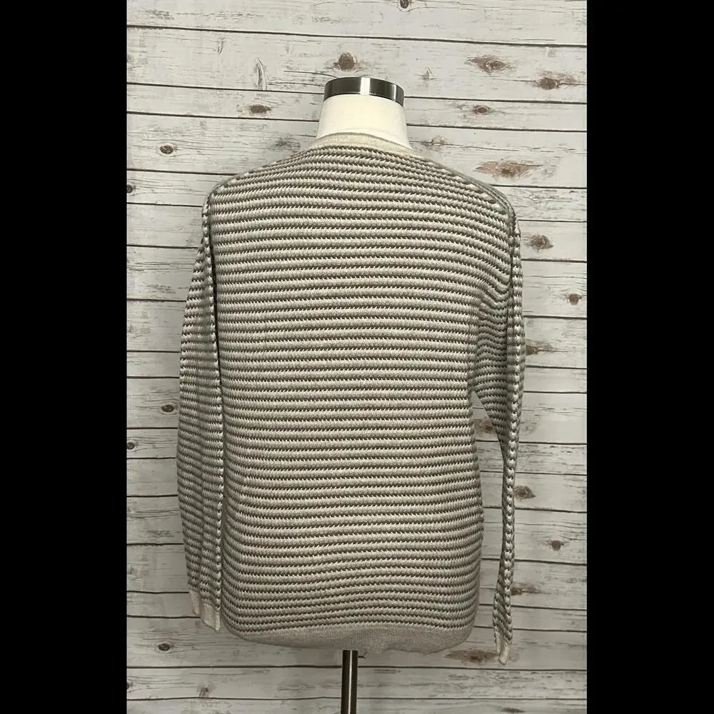Richard Waithe striped cashmere V-neck sweater Size XXL